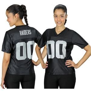 NFL Raiders Team 00 Game V-neck Dazzle Jersey sz XL